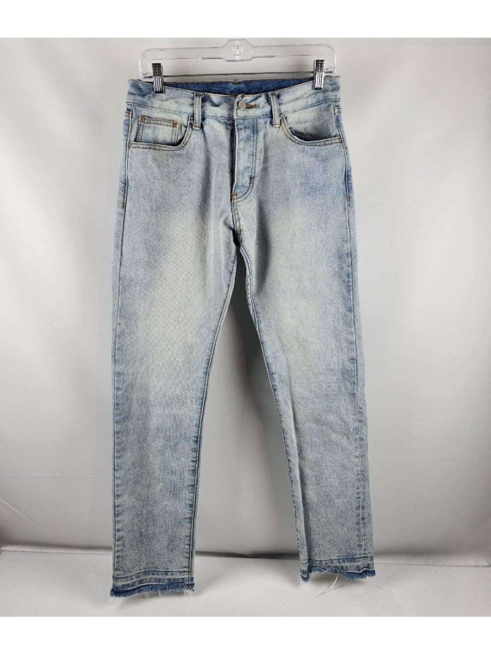 mnml Jeans Mens 30 Blue Button Fly Slim Denim (30x32)